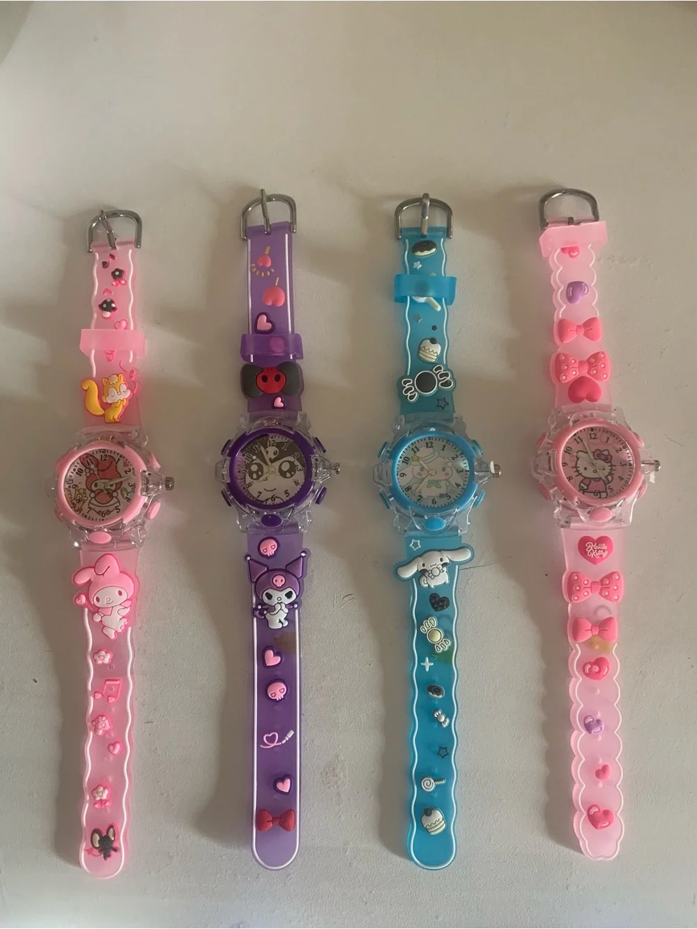 Hello Kitty Pink and Blue Kids Character Watches Pack set of 4